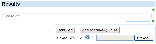 Add subsections panel in a Results section in the enterprise electronic notebook iExperiment