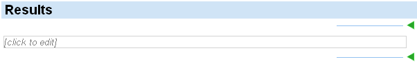 Empty results section in the enterprise electronic notebook iExperiment