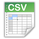 Oxygen Team spreadsheet file icon plus CSV